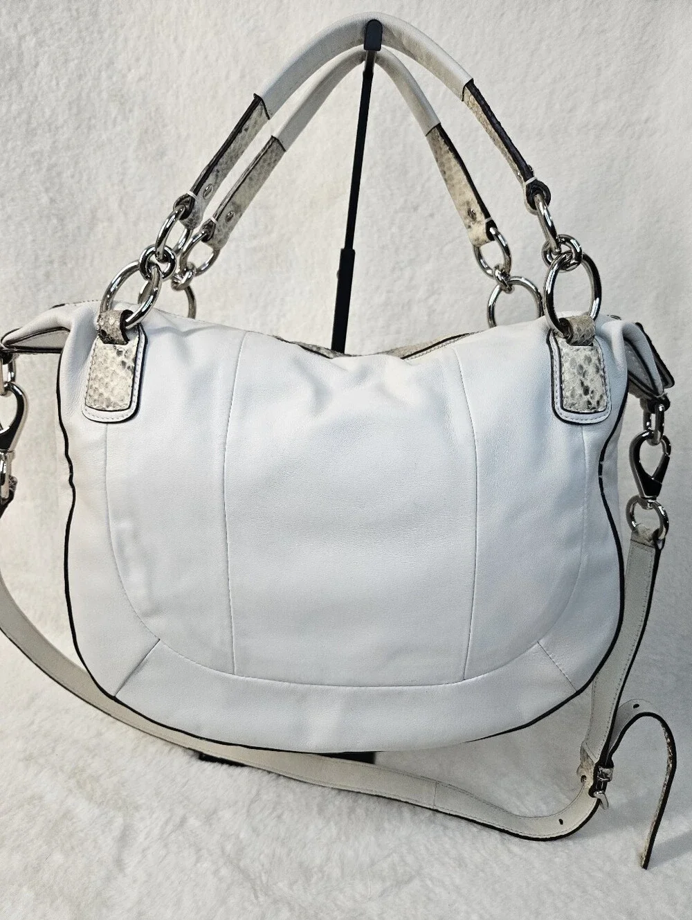 Coach Python Embossed Off White Kristin Hobo Bag 2011